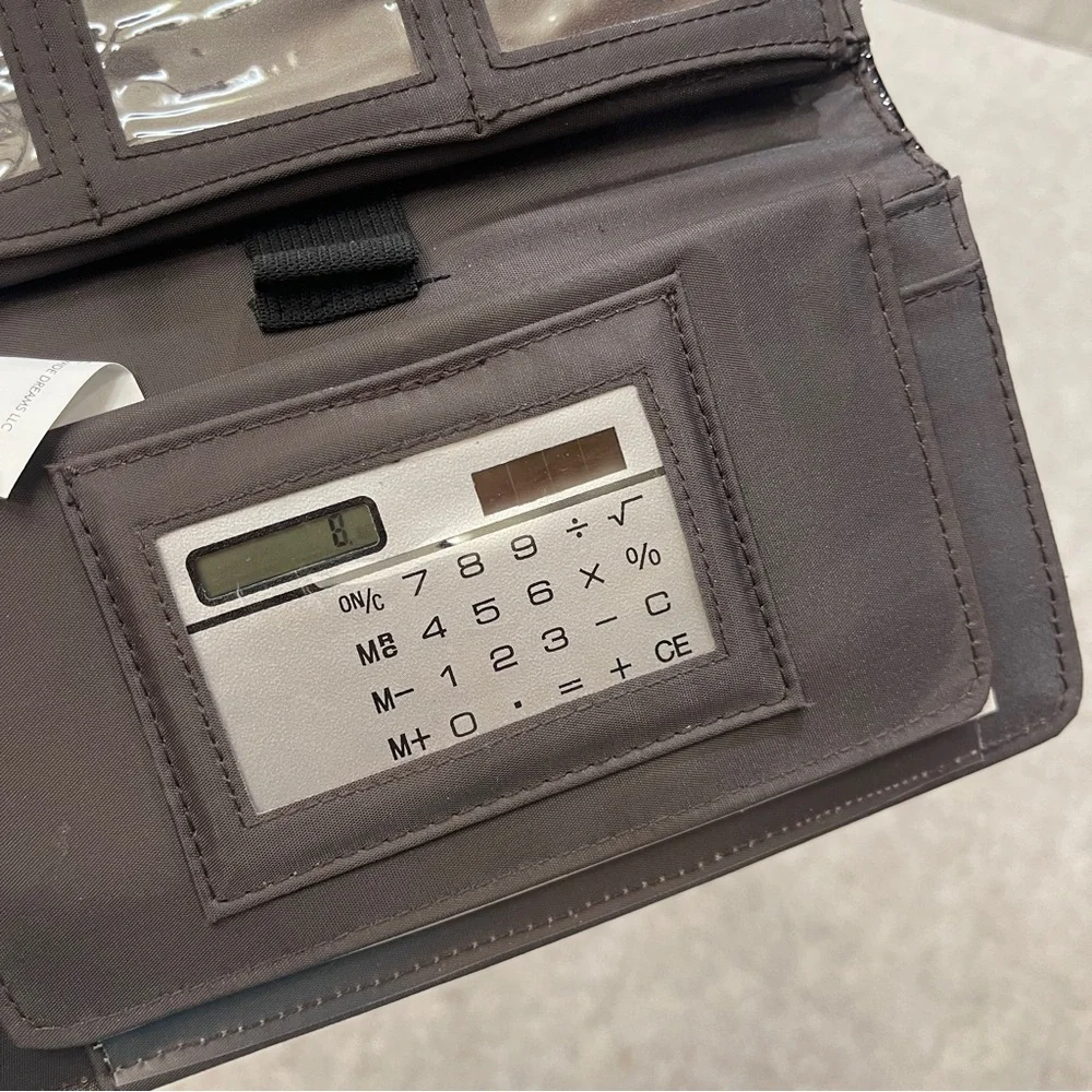 Y2K 2000’s Long Checkbook Zip Snap Wallet Brown Checker Heart Print Faux Croc